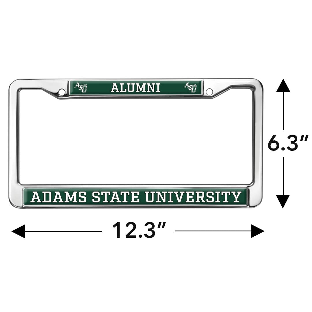 Adams State University Alumni Logo Full Size Standard License Plate Metal Frame