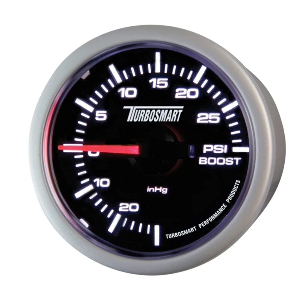 Turbosmart Ts-0101-2023 52 Mm - 2-1/16'' 0-30 Psi Boost Gauge For Gated Boost Control Valves , Black