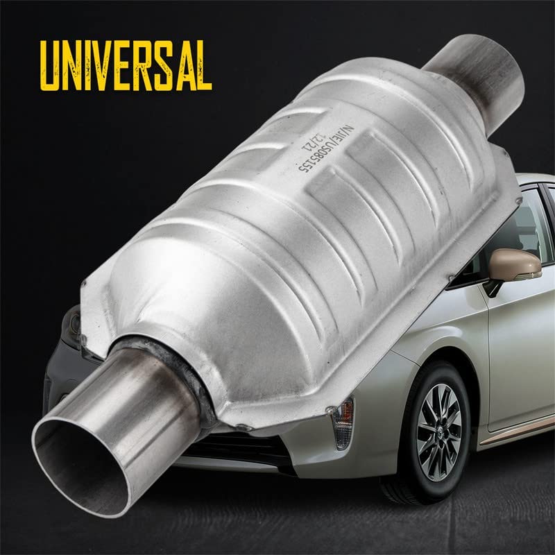 MARSFLUX 2Pcs 2 Universal Inlet/Outlet Catalytic Converter EPA Approved Weld-on, Converter Catalytic Convertidor Automotive Re