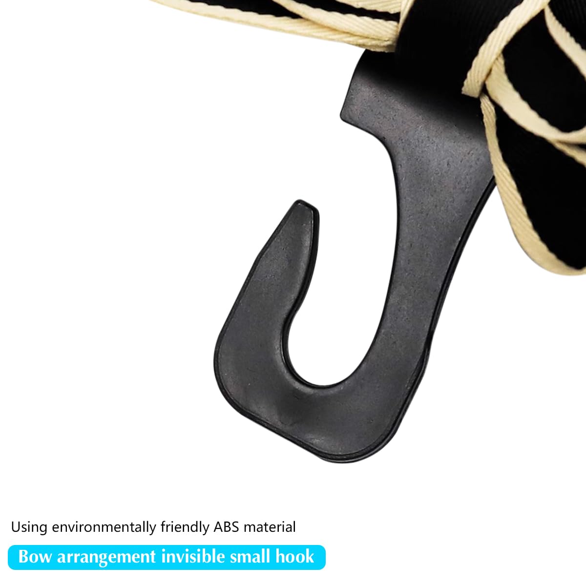 Mandark 2Pcs Car Seat Headrest Hooks, Cute Bow Vehicle Hooks For Purses And Bags, Automotive Purse Hook Hanger Interior Decorati