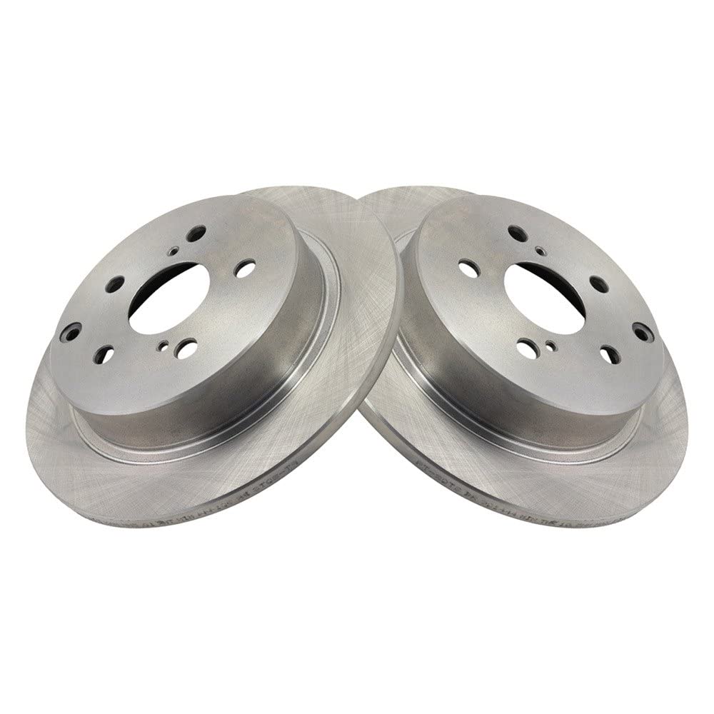 Trq Rear Brake Rotors Set Solid Compatible With 2016-2020 Toyota Mirai 2012-2017 Prius V
