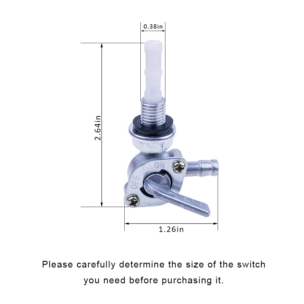 Zlksker Fuel Shut Off Valve Switch M10X1.25, Generator/Gas Engine Fuel Tank Part