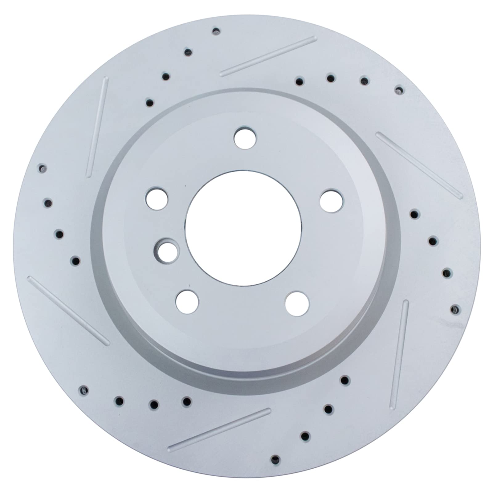 Trq Performance Brake Rotor Drilled & Slotted G-Coated Rear Pair Compatible With Bmw