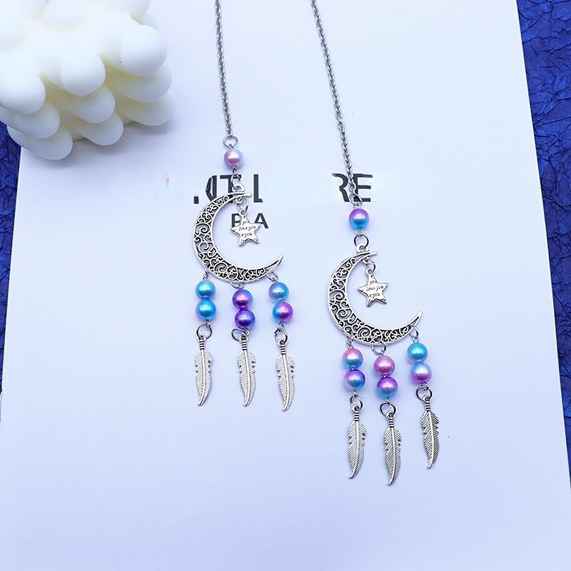 Rear View Mirror Accessories - Car Mirror Hanging Accessories - Car Pendant, Car Charms Ornament for Men and Women Hanger(Star)