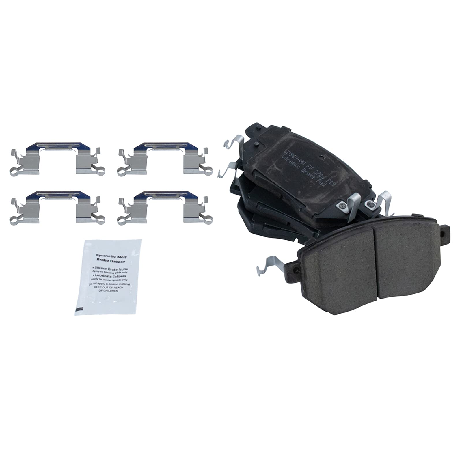 Trq Front Brake Pad & Rotor Kit Brake Pads Brake Rotor Ceramic Vented Premium G-Coated Compatible With 2003-2005 Infiniti Fx35 F