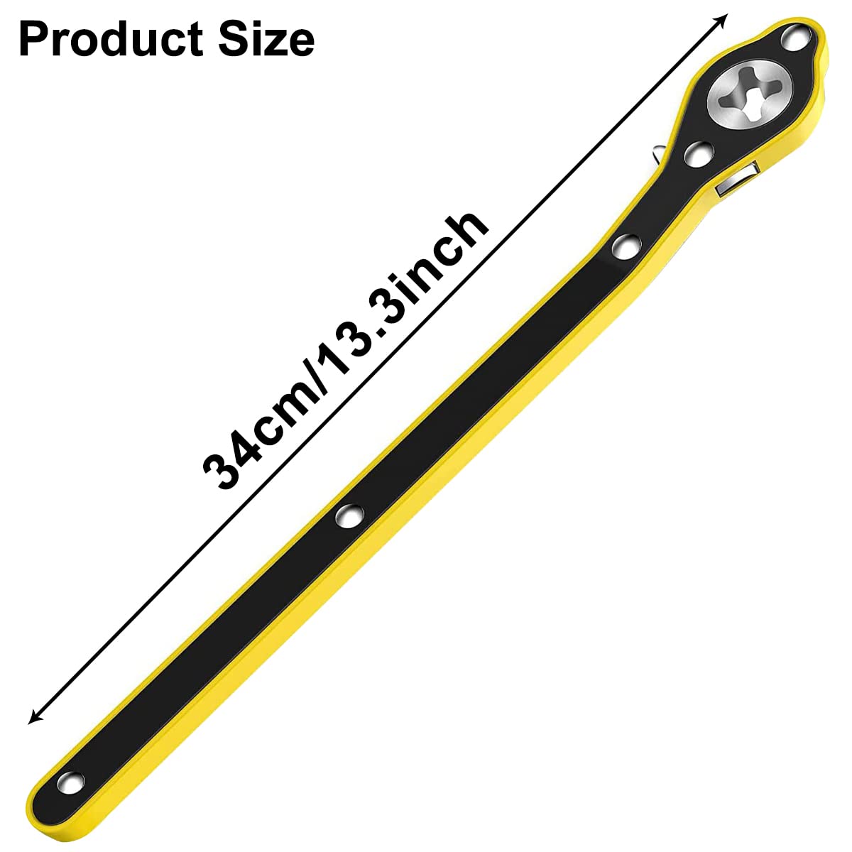 Car Jack Wrench, 360° Swivel Labor-Saving Car Jack Ratchet Wrench With Long Handle, Scissor Jack Lift Speed Handle Tool For Travel, Van, Suv And Other Vehicles