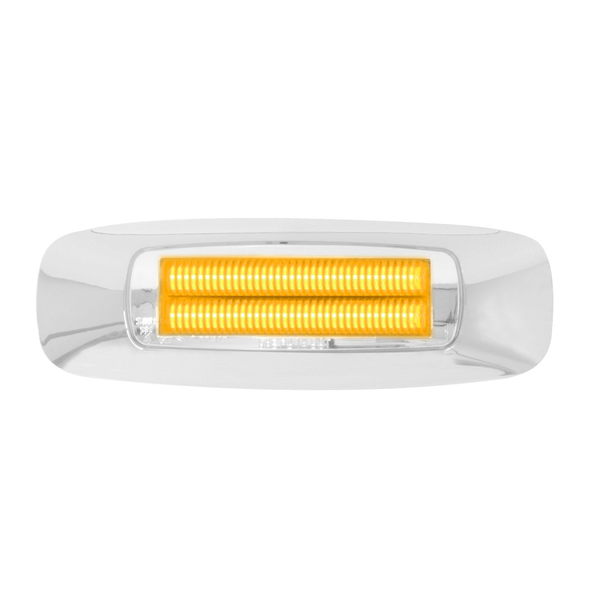 Grand General 74831 Prime Amber/Clear 4-5/8'' Rectangular 4-Led Marker Sealed Light