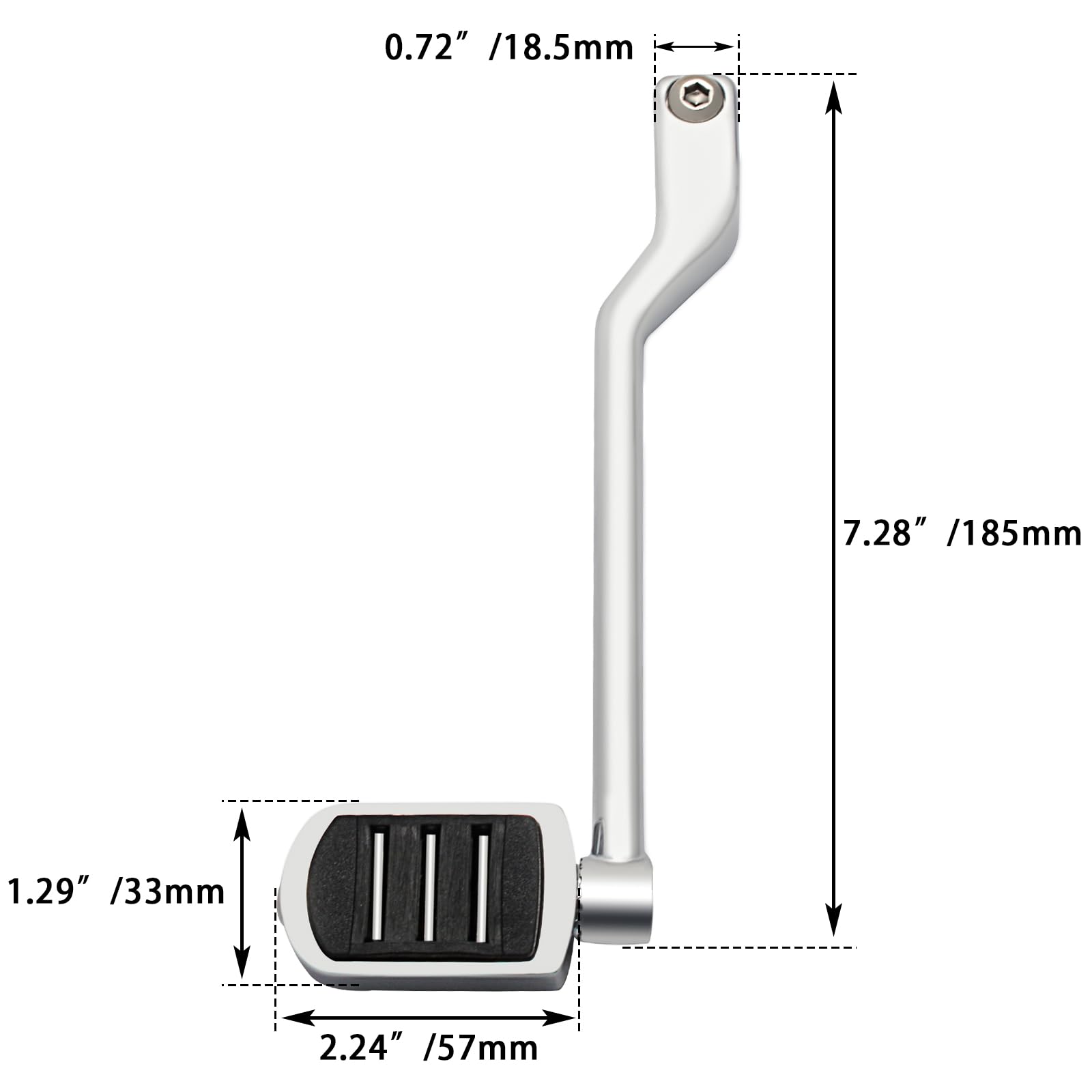 FOVPLUE Heel Shifter Lever w/Shift peg, Rear Shifter Peg for Harley 1986-2017 FL Softail, 1988-Later Touring CVO Road Glide Stre