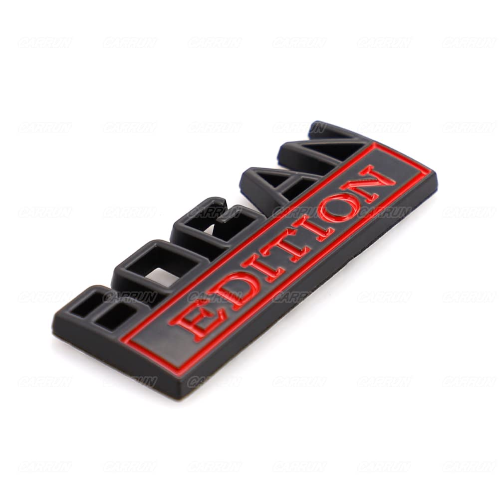2 Pcs Bogan Edition Emblem Car Side Rear Front Hood Trunk Door Badge 3D Decal Sticker Fit For Car Truck Suv (Bogan, Black Red)