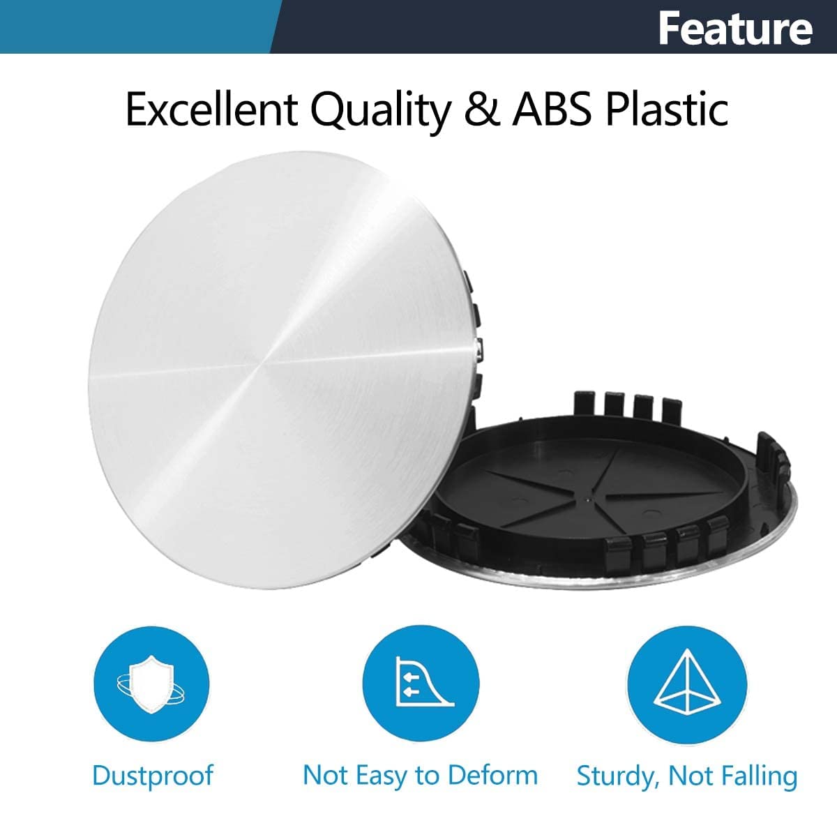 steel.frame.motor 190MM Center Caps for Chevy Silverado 7.48in OD ABS Plastic Silver 1992-1999 15inch Rim Replacement Caps