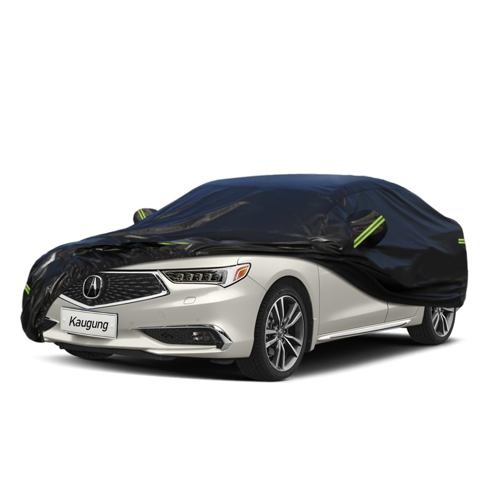 Kaugung 7 Layers Car Cover Custom Fit Acura Tlx From 2014 To 2020, Outdoor Waterproof All Weather Sun Rain Dust Snow Protection