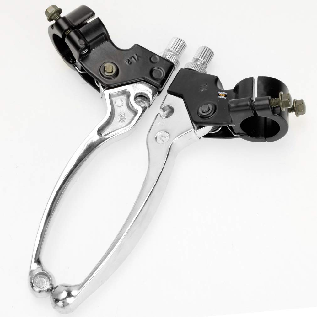 Hiaors Silver Left Right 7/8'' 22Mm Clutch Brake Handle Levers Perch For Honda Xr80 Xr100 Crf70 Crf70F Crf80 Crf100 Xr200R Crf45