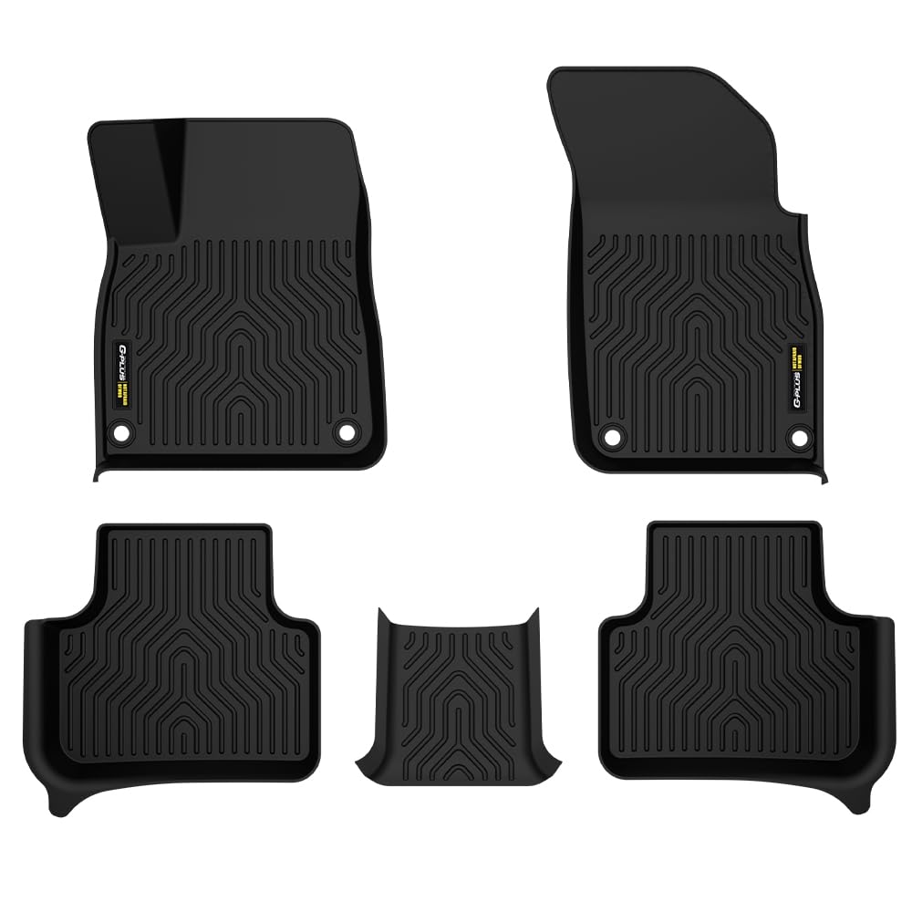 G-PLUS Floor Mats Compatible with Audi Q7 2017-2025,Fit Audi SQ7 2020-2025,Fit Audi Q8 2019-2025 All Weather Protection TPE Floo