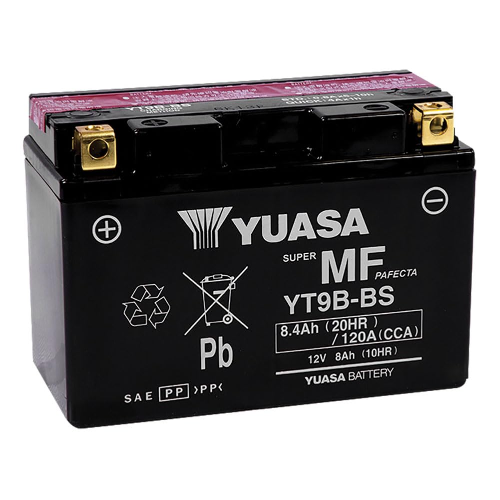 Yuasa YUAM629B4 YT9B-BS Battery, Multi-Colored