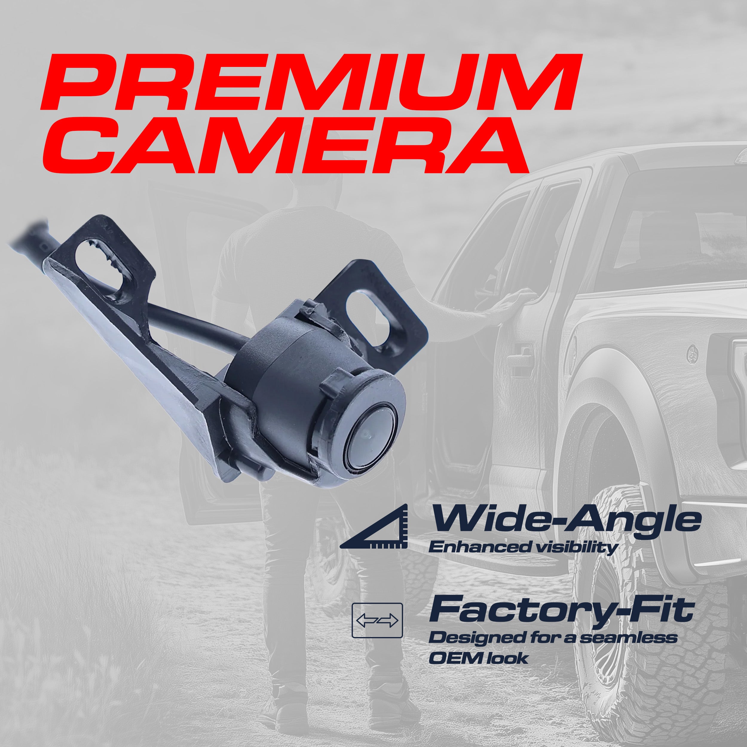 Ford F150 / Lincoln Mark LT (2008) OEM Replacement Backup Camera OE Part # 8L3Z-19G490-A, 8L3Z-19G490-B, 8L3Z-19G490-C
