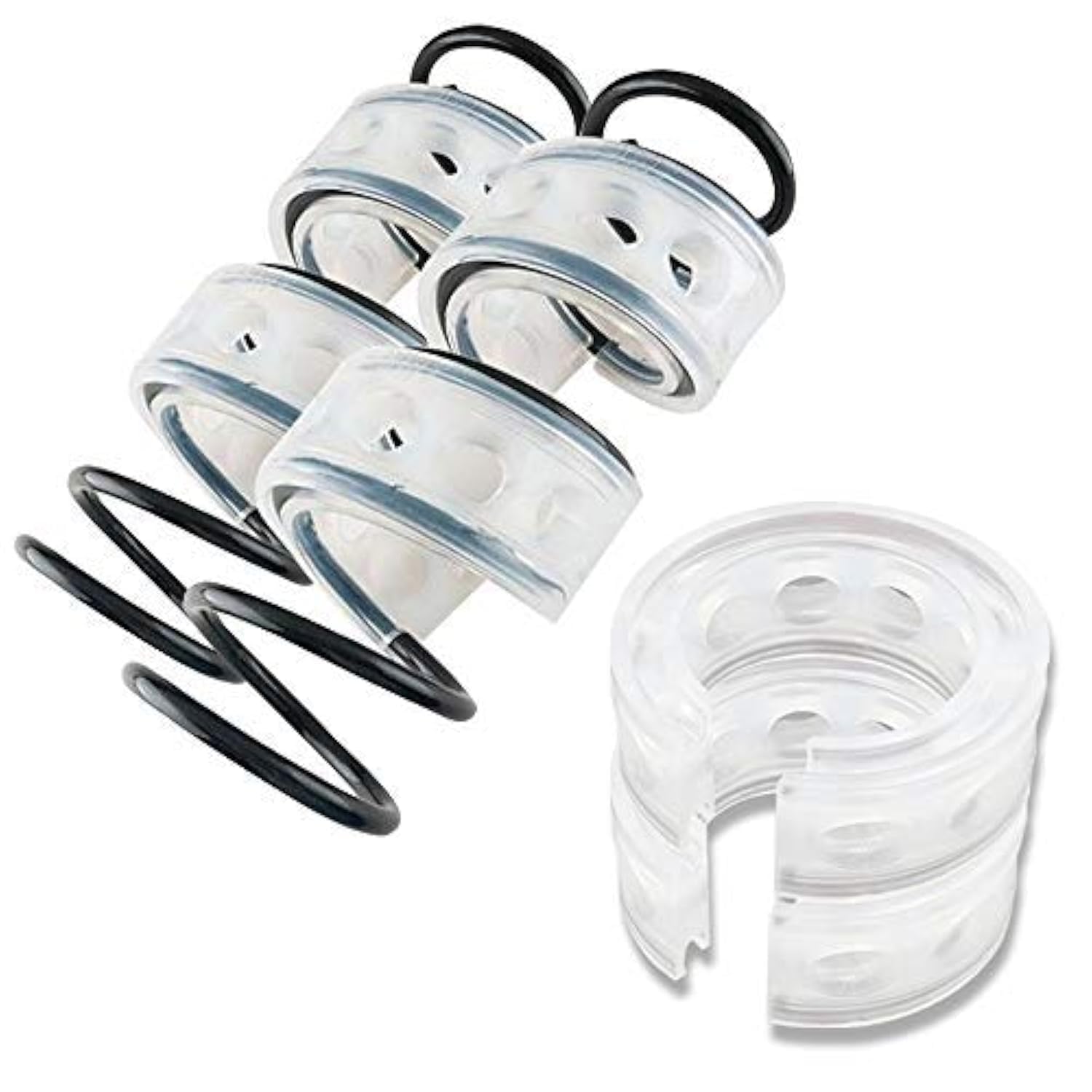 dkvaess 2Pcs Universal Car Shock Absorber Bumpers Rubber D Type Model kl-4102