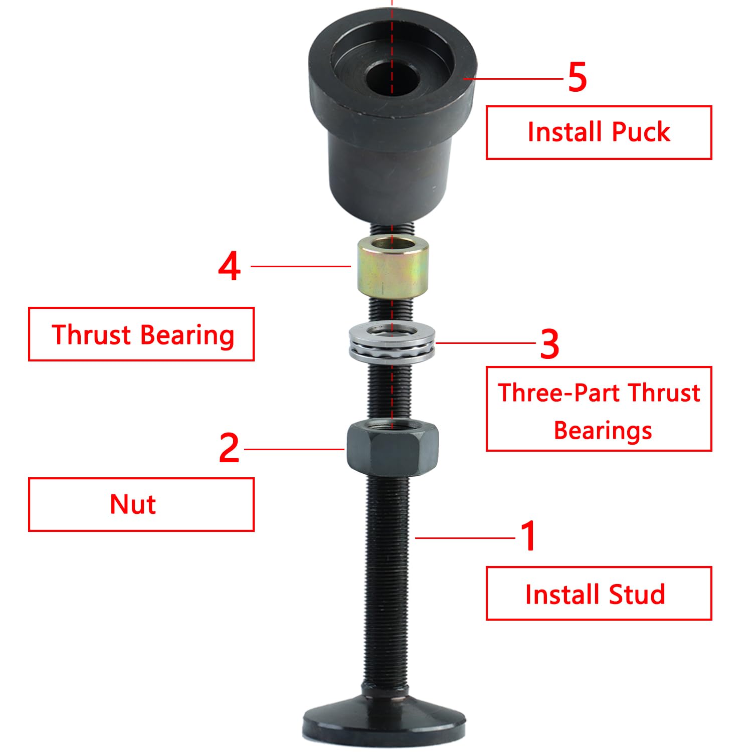 Inner Axle Side Seal Installation Tool Replacement For Dana 30/44/60 Axles D30 D44 D60 Compatible With Chevy Dodge Ford Volvo Gm