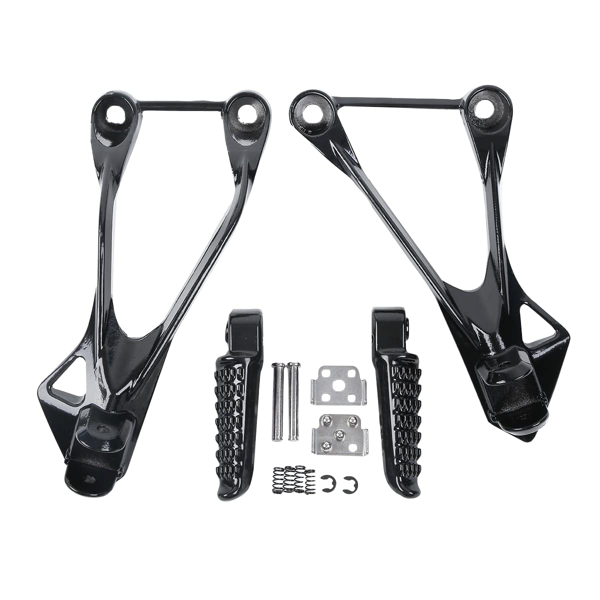 Kawasaki Rear Passenger Foot Pegs Bracket Compatible With Kawasaki Ninja Zx6R 2005-2008, Zx636 2005-2006 (Black)