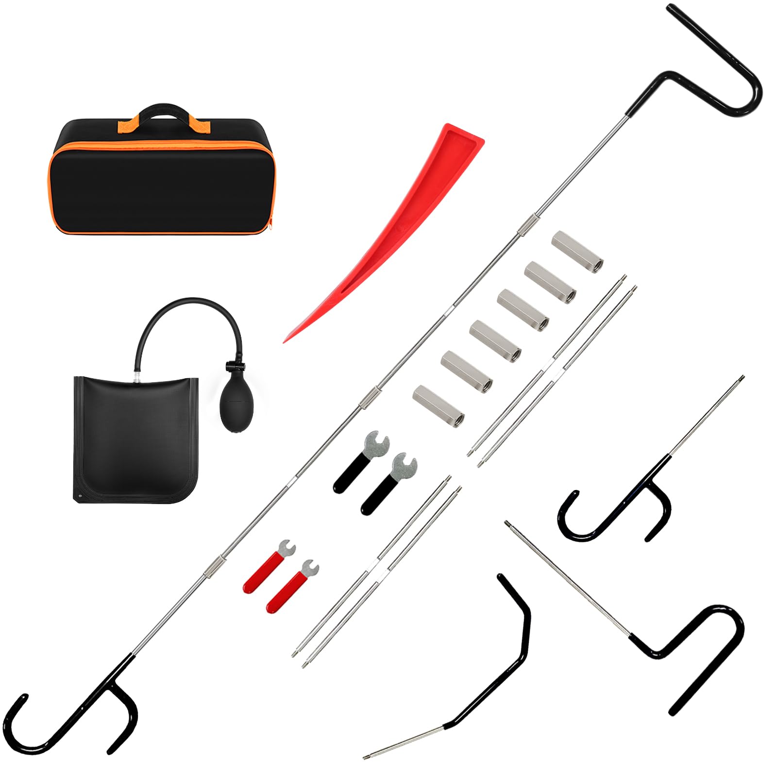 YEYINGZHUO 20 pcs Stainless Steel Repair Tools, 59 inch Portable Repair Tools for Routine Vehicle Maintenance