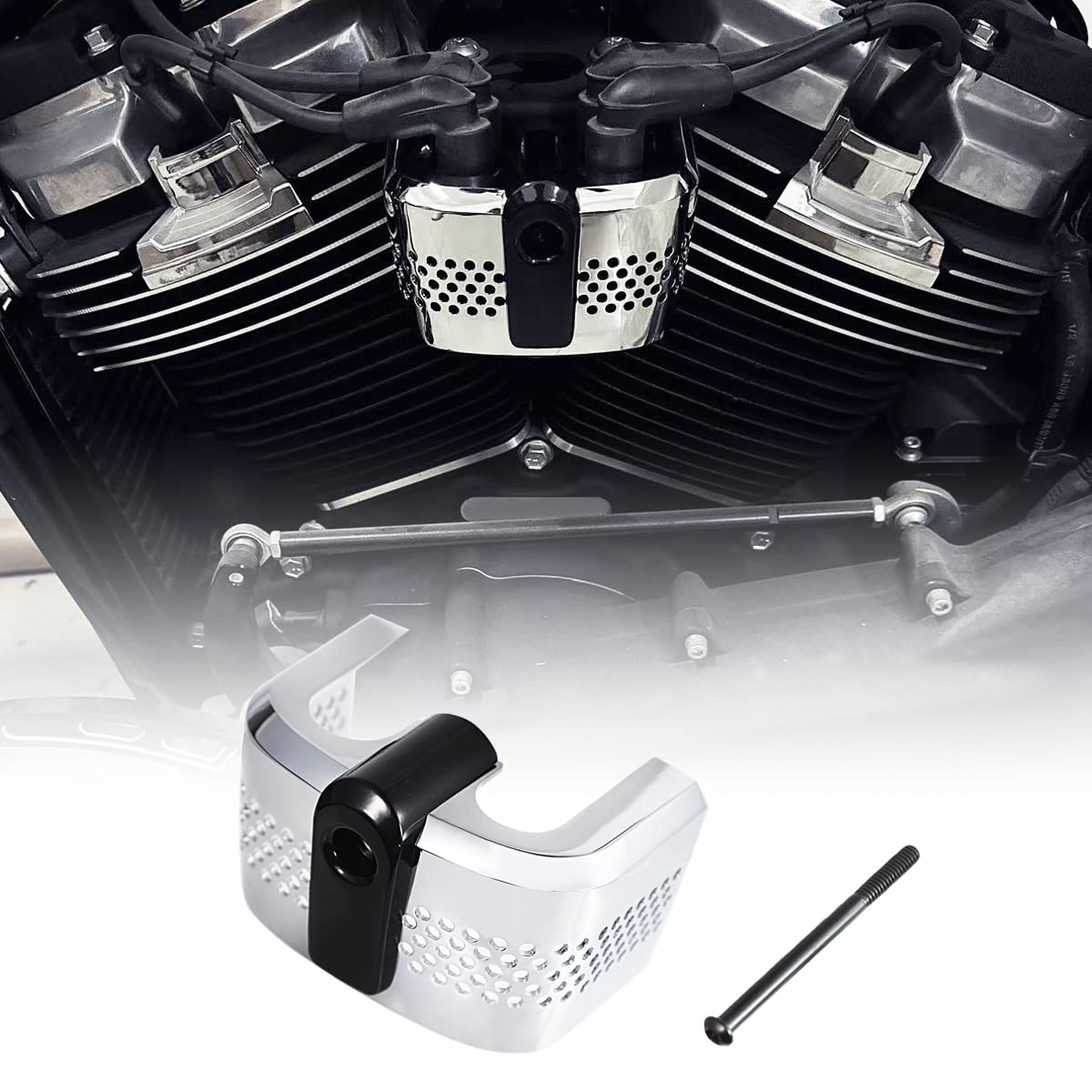 Rudyness Motorcycle Ignition Coil Cover Chrome for Harley Softail Fatboy Street Bob Breakout 2018-2022
