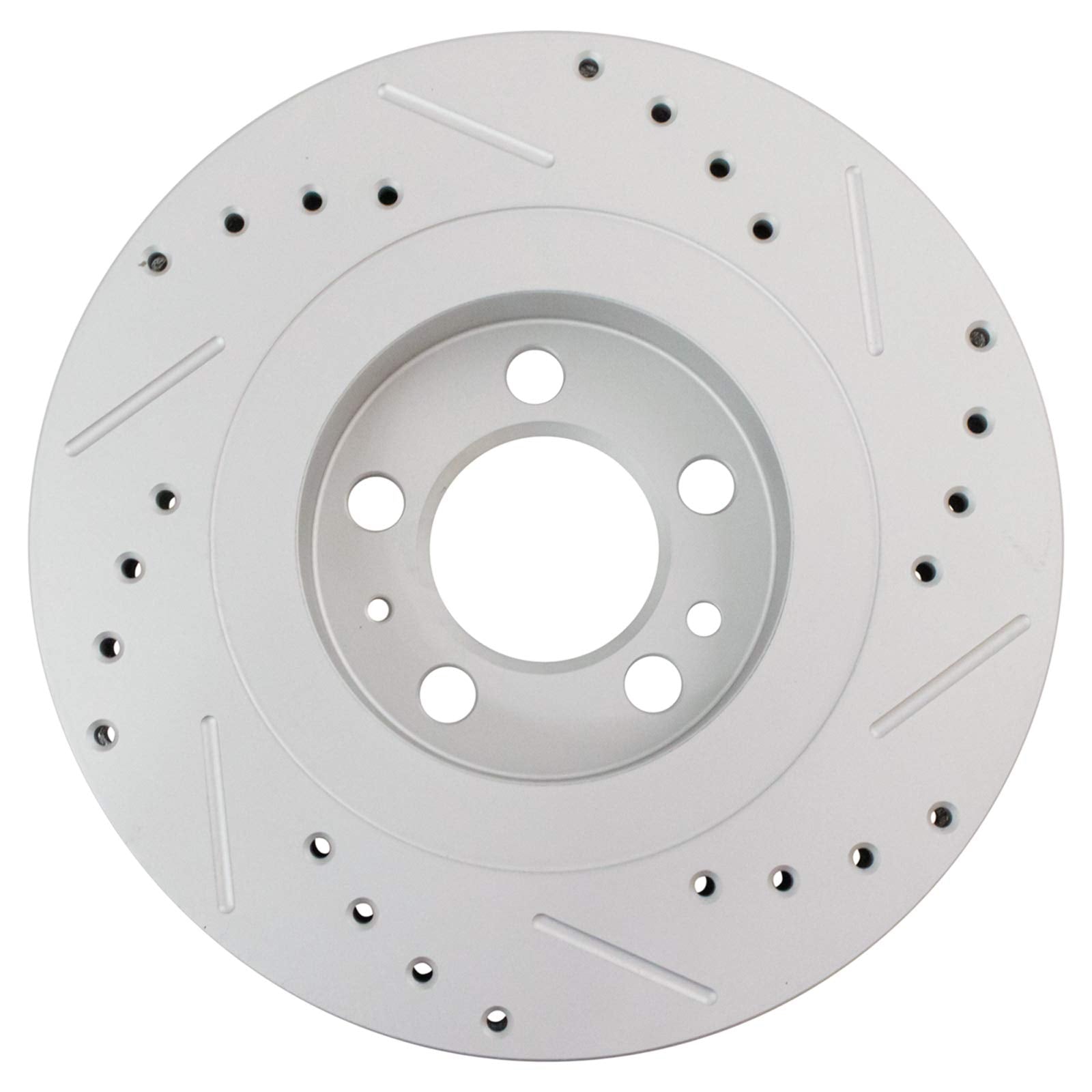 Trq Front Performance Brake Rotors Set Premium G-Coated Cross Drilled & Slotted Compatible With 1998-2010 Volkswagen Beetle 1999
