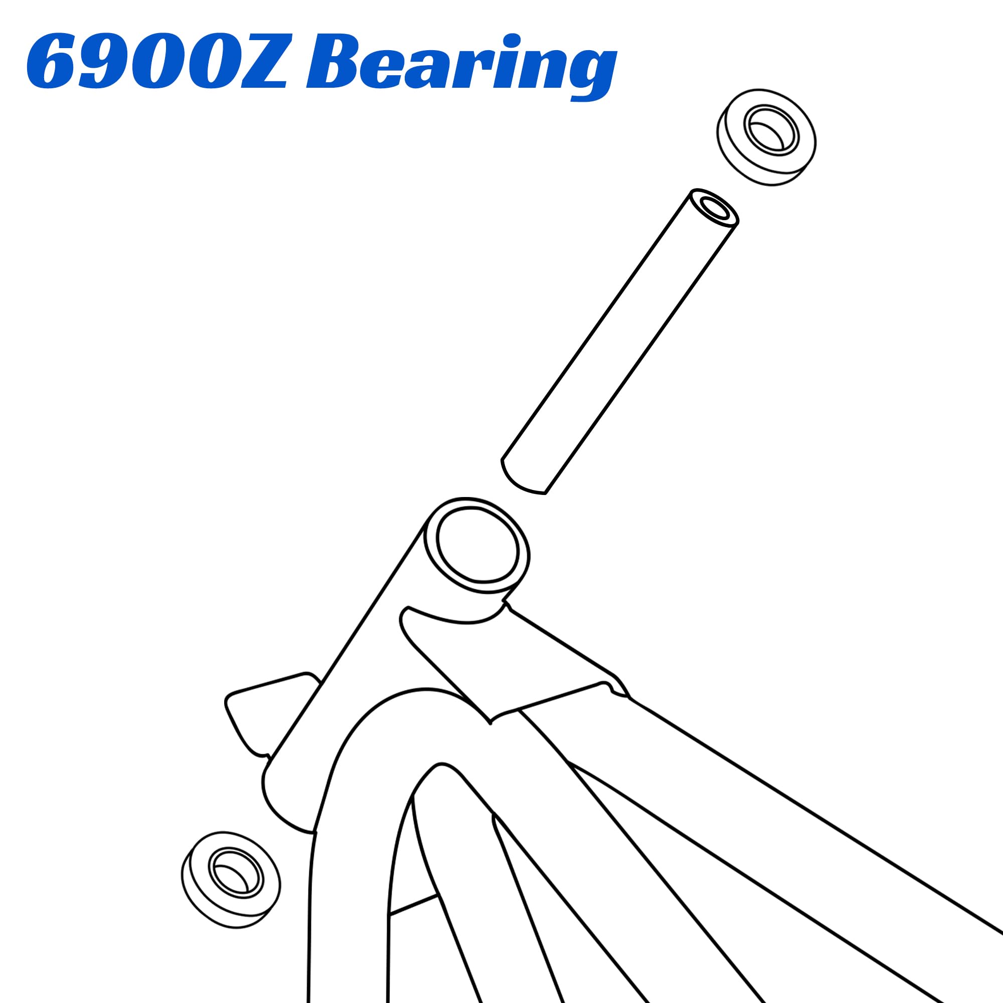 YOXUFA Mini Bike Steering Bearing Kit for Coleman CT200U BT200X CT200U-EX CT100U CC100X RT200 RT100 Predator 212cc 196cc 200cc 9