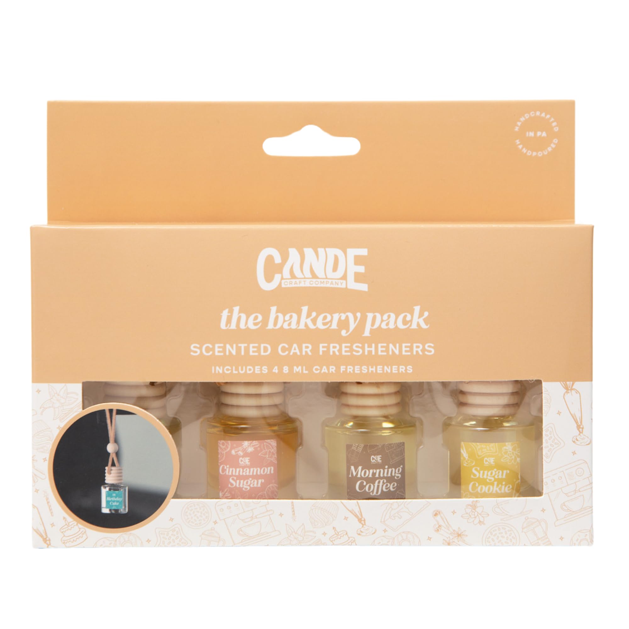 CE Craft Hanging Car Air Freshener - Fragrance Oil Diffuser with Essential Oils - Long-Lasting Aromatherapy Scents for Automobil