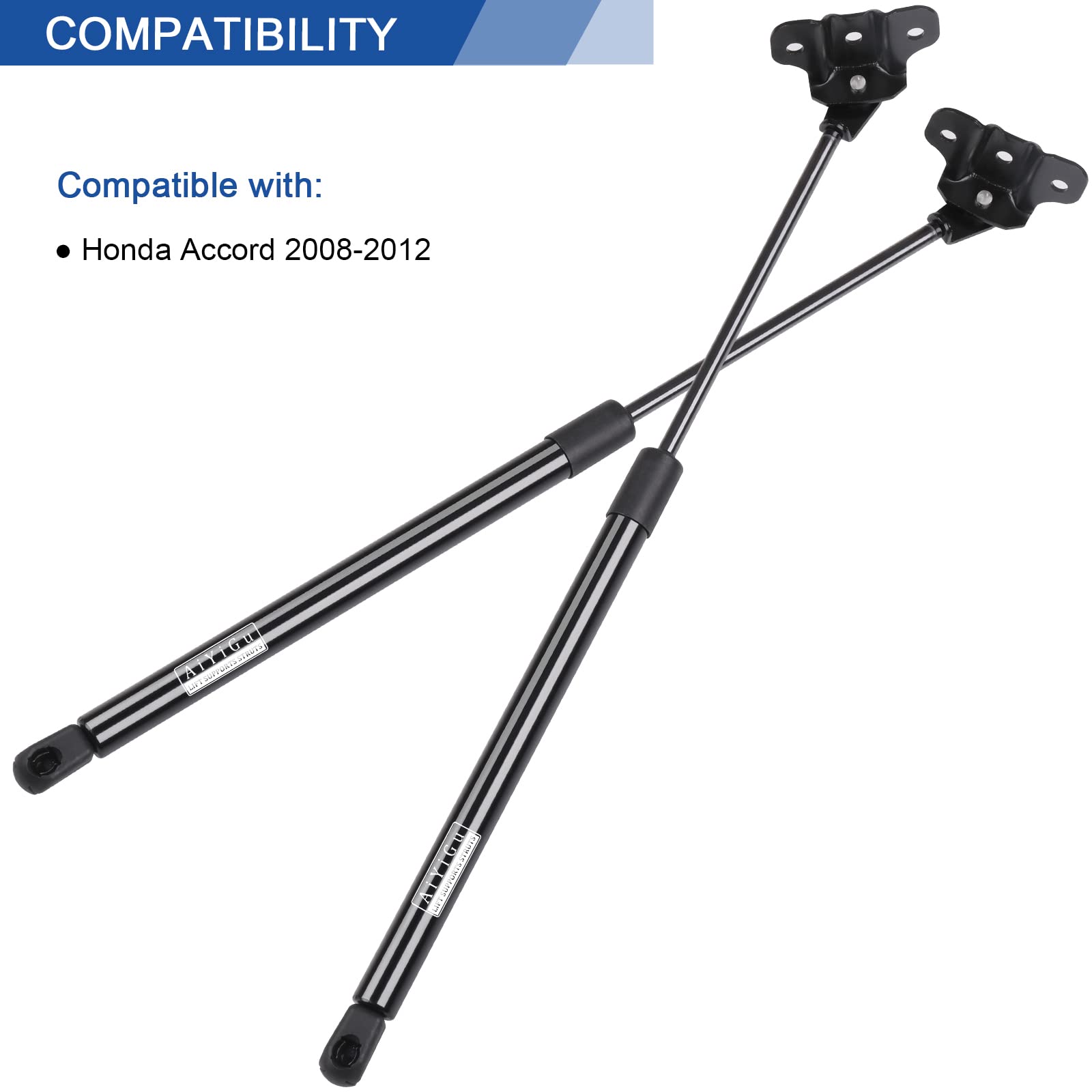 AiYiGu Front Hood Struts Shocks Lift Supports Gas Springs 6175 Compatible with Honda Accord 2008 2009 2010 2011 2012, Replacemen
