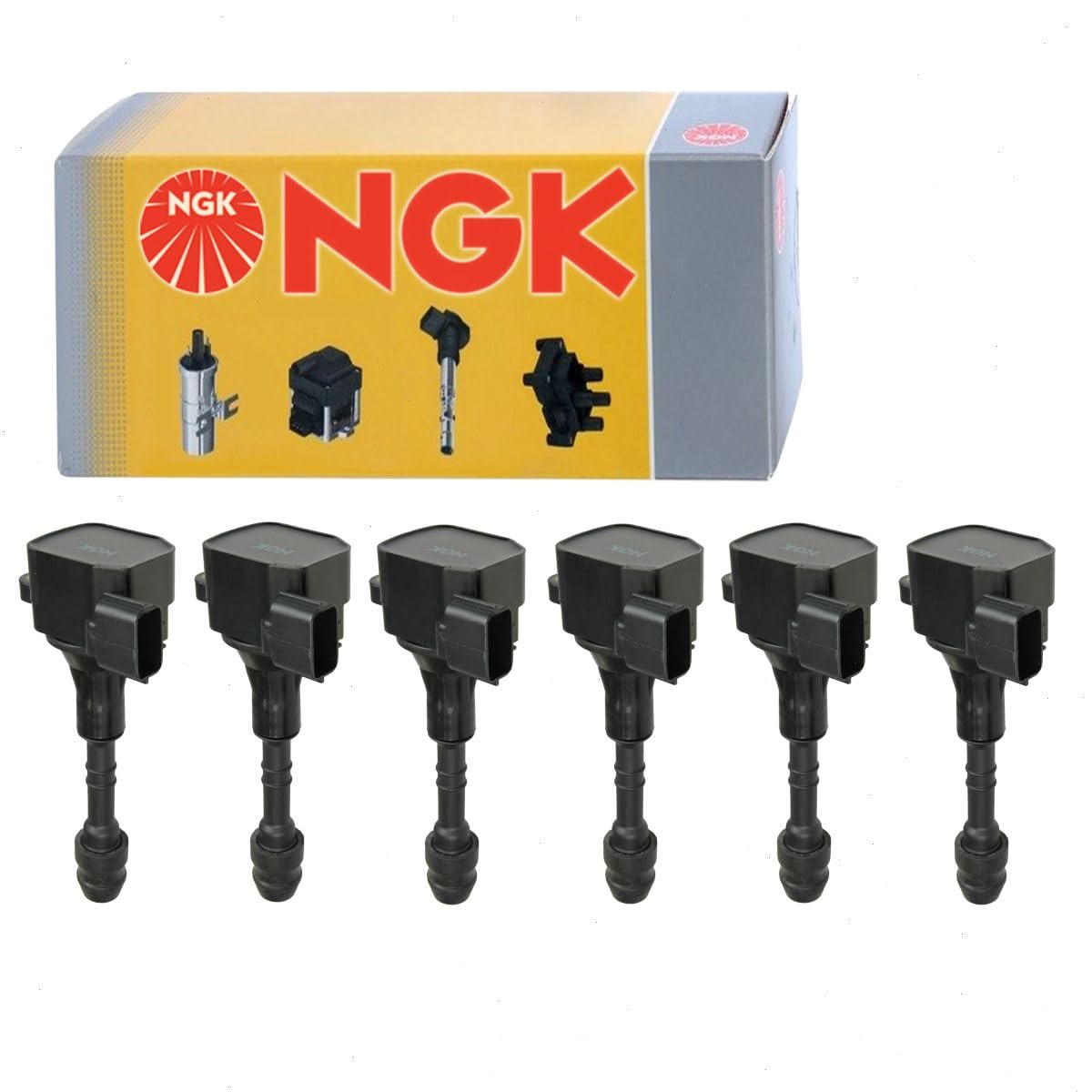 6 pc NGK Ignition Coils compatible with Nissan Pathfinder 3.5L 4.0L V6 2001-2012