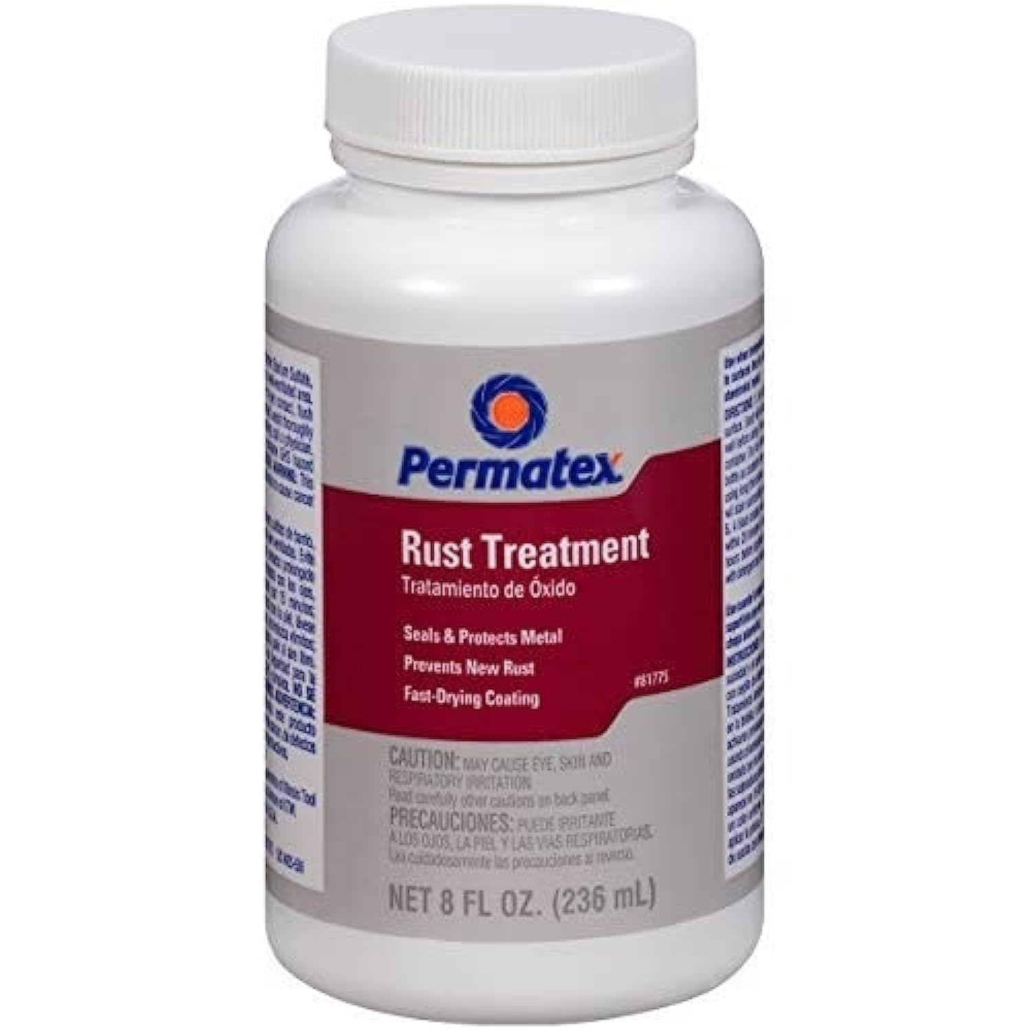 Permatex Rust Treatment, 8 oz, Gray, Model 81775, Plastic - Effective Rust Prevention and Treatment Solution