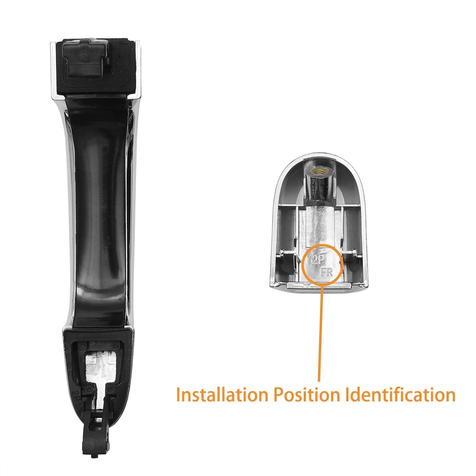 Gledewen Sorento Door Handle, Exterior Door Handle Front Right Passenger Side | Replacement For 2011-2015 Kia Sorento | Replaces# 826522P030, 826512P010