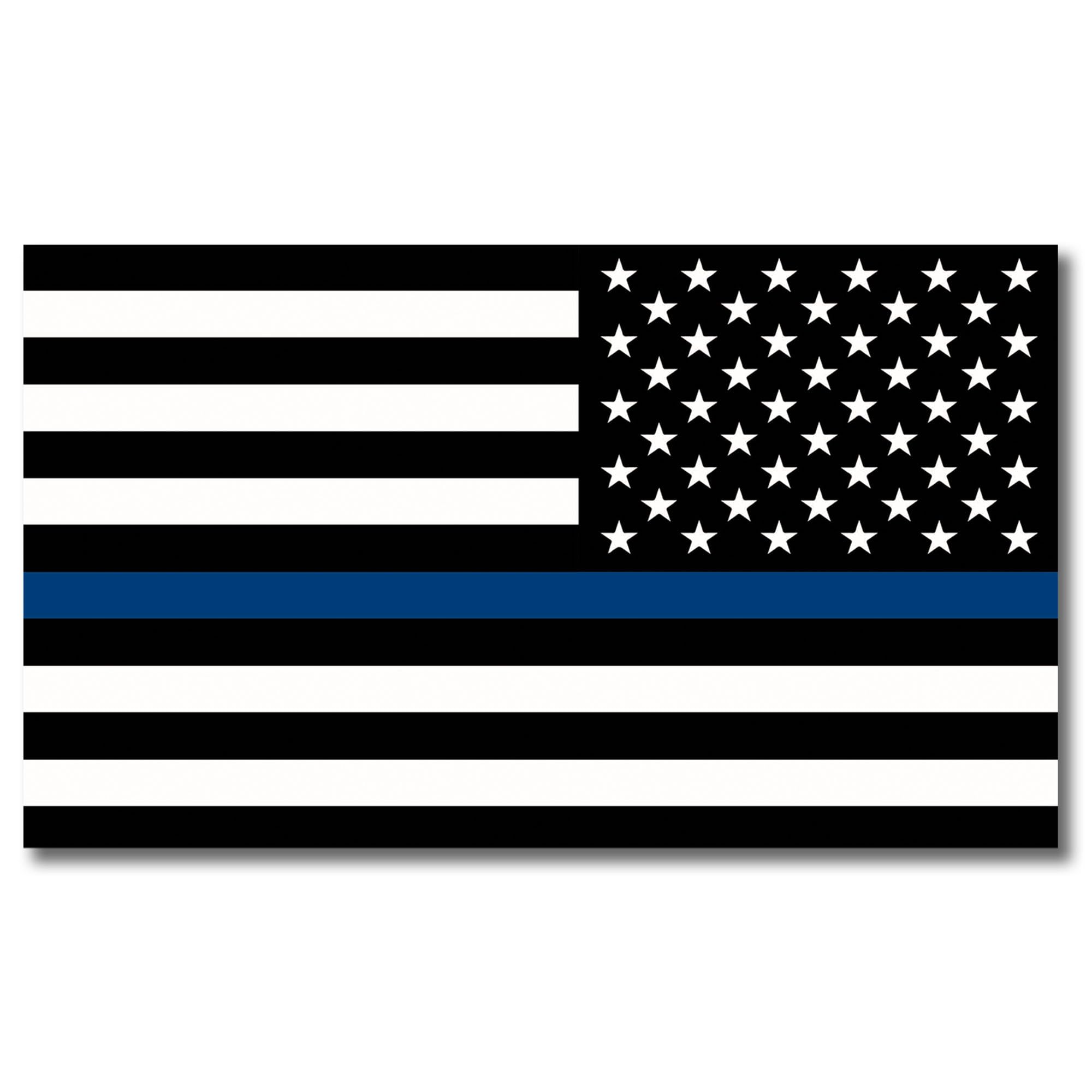 Magnet Me Up Reversed Thin Blue Line American Flag Automotive Magnet Decal, 7X12 Inches, Heavy Duty For Car Truck Or Suv, In Sup