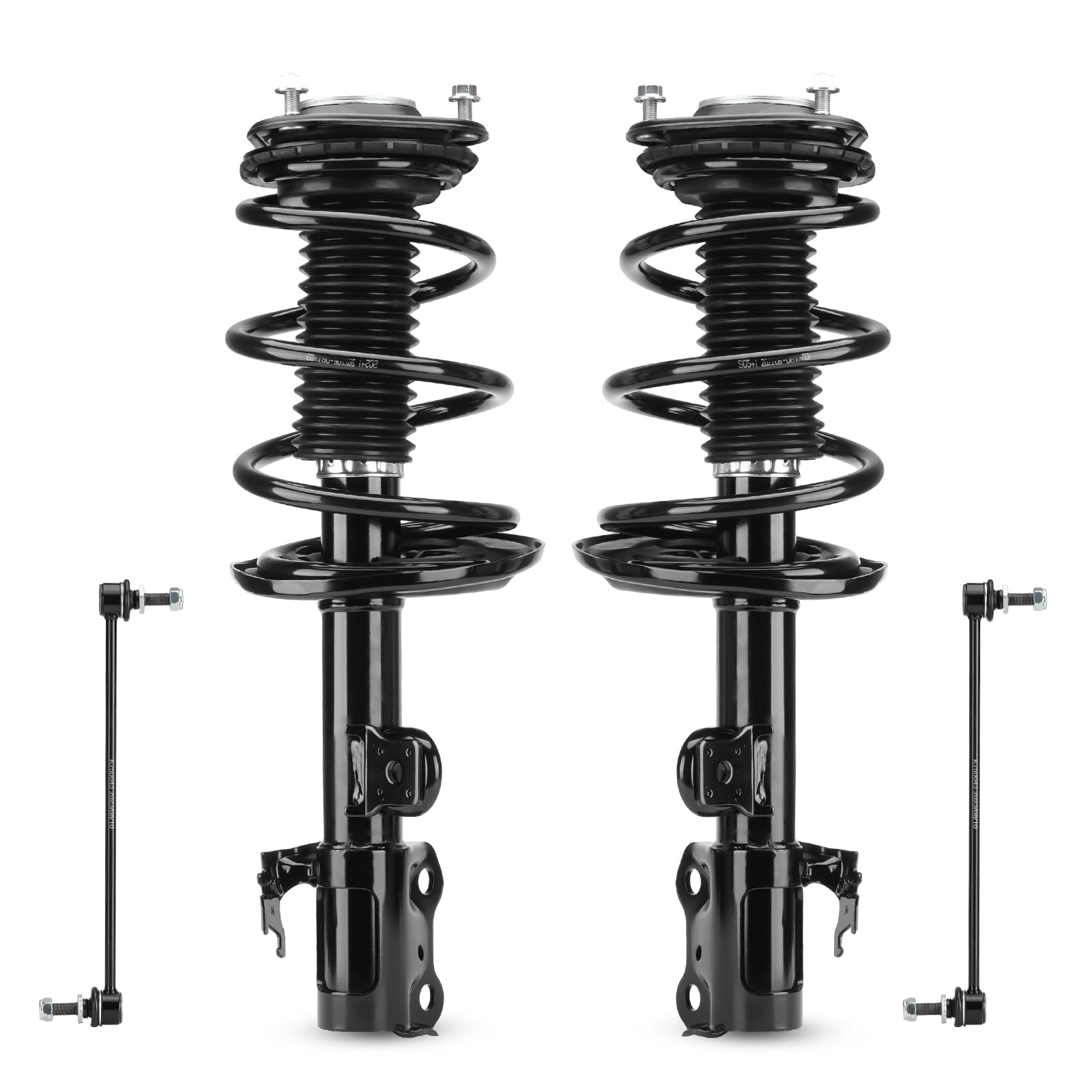 Front Struts w/Coil Spring & Sway Bar Links for 2006-2012 Toyota Rav4 (ONLY 3.5L Engine Models), Shock Absorber Assembly Replace