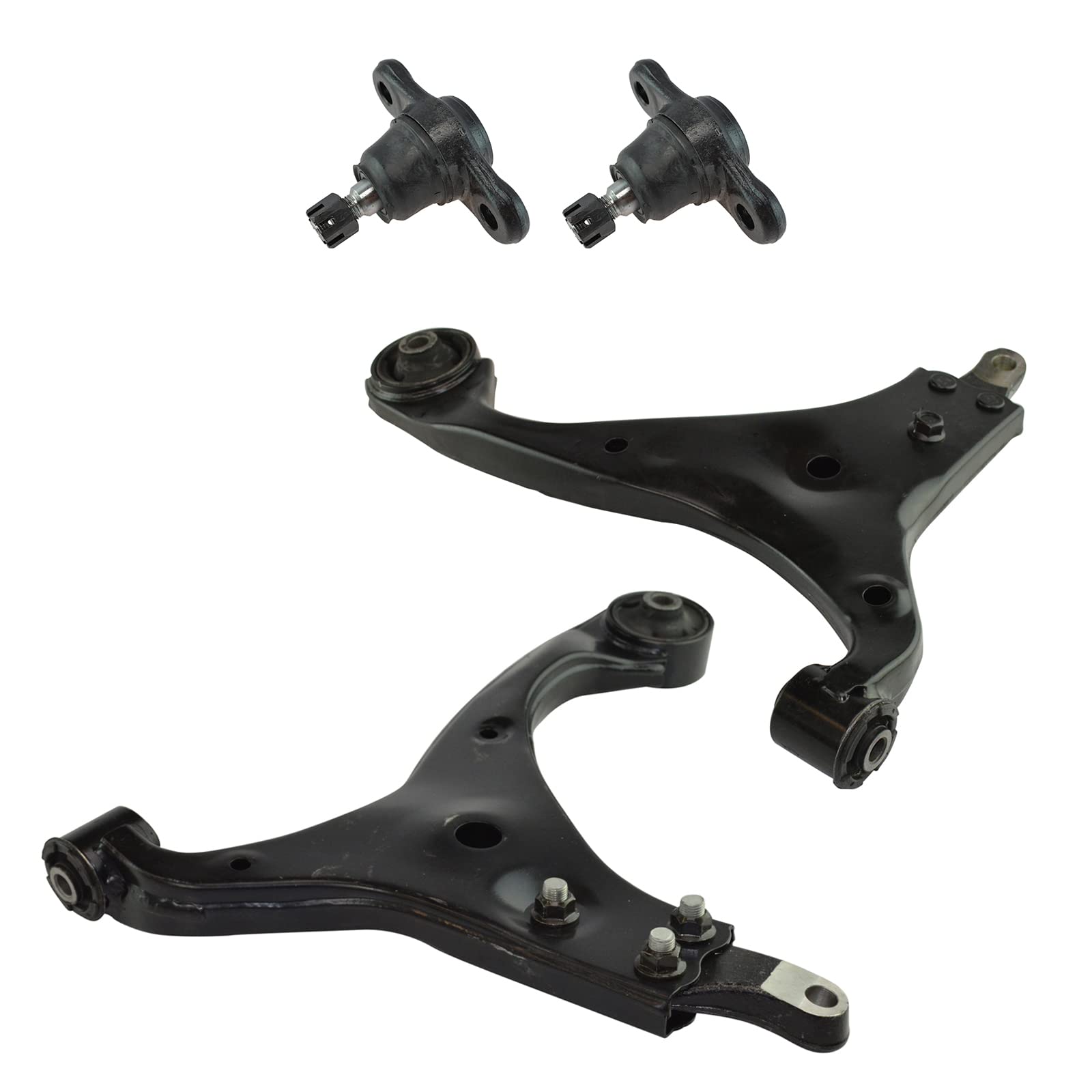 TRQ Front Lower Control Arm with Ball Joint Set Compatible with 2007-2010 Hyundai Elantra