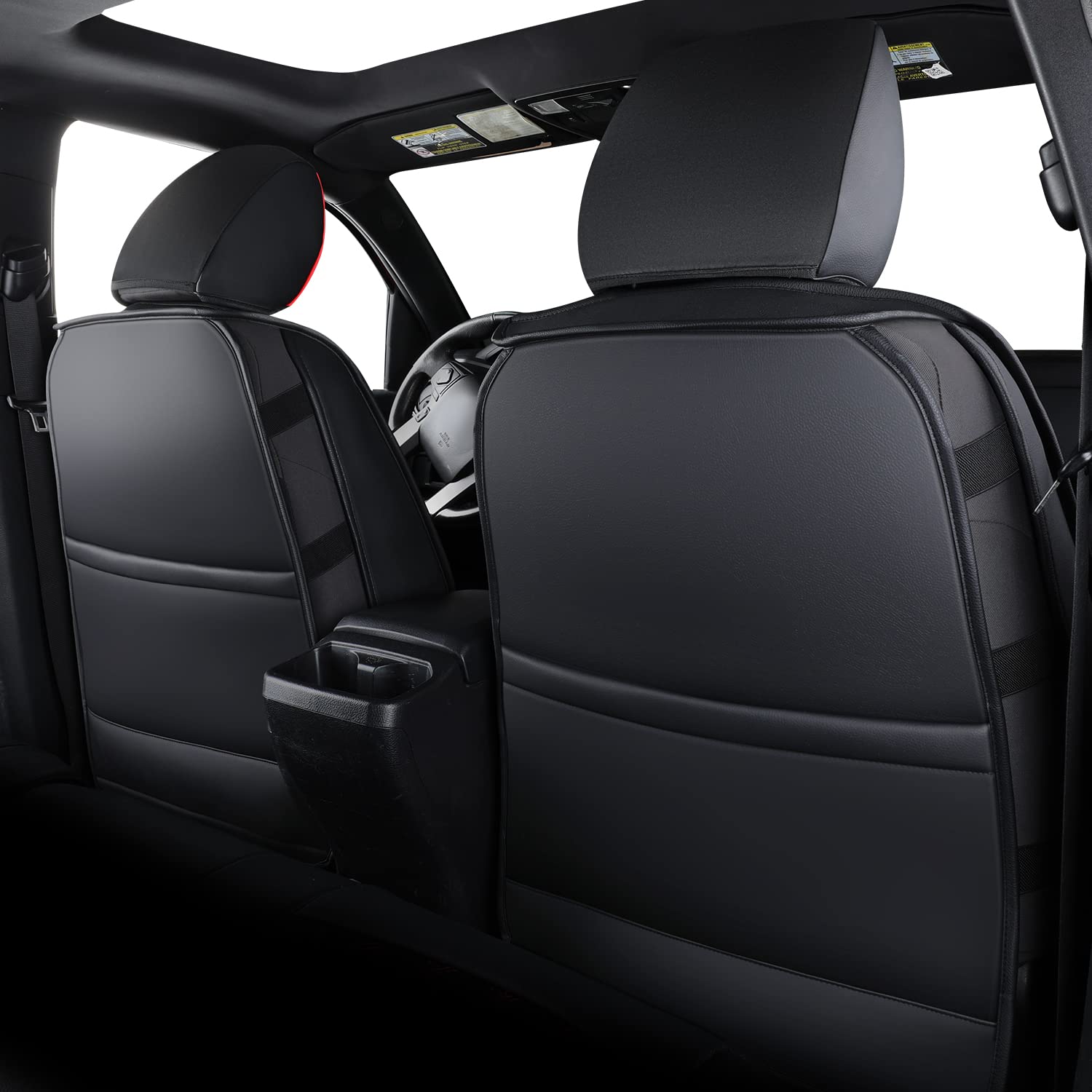 Luckyman Club Front-Only Seat Covers For 2024-2025 Tacoma With Faux Leather (Front Only, Red)