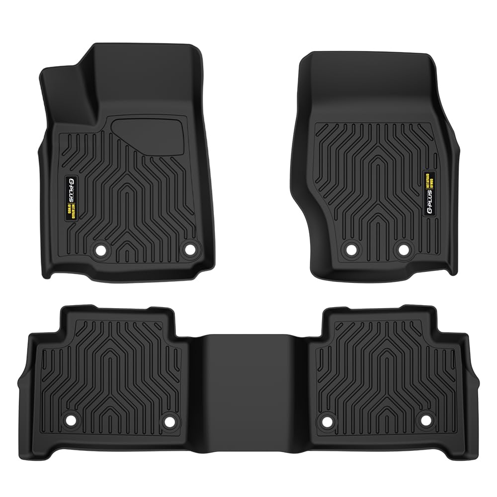 G-PLUS Floor Mats Compatible with Jeep Grand Cherokee 2022-2024 (Include 4xe NOT for L or WK) All Weather Protection TPE Floor L