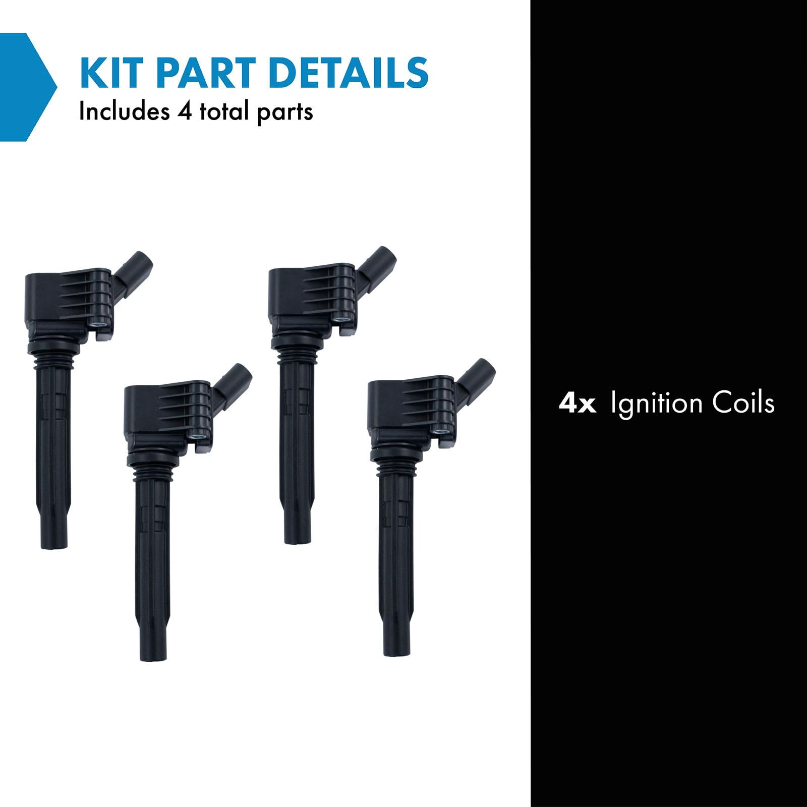 Trq Ignition Coil Set Compatible With 15-23 Audi 14-23 Volkswagen