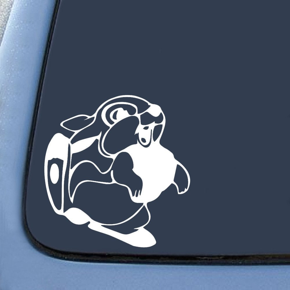 Bargain Max Decals Thumper Rabbit Sticker Decal for Notebook, Car, Laptop - 5" x 6", Vinyl, White