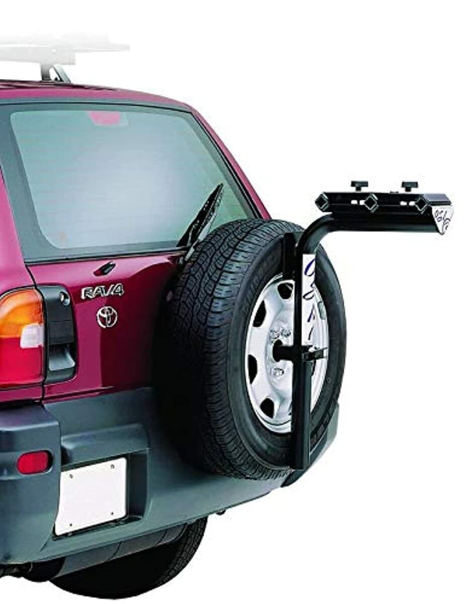 SURCO BT300 Bike Rack - 3-Bike Spare Tire Mount, Alloy Steel, Black Finish, Integrated Lock