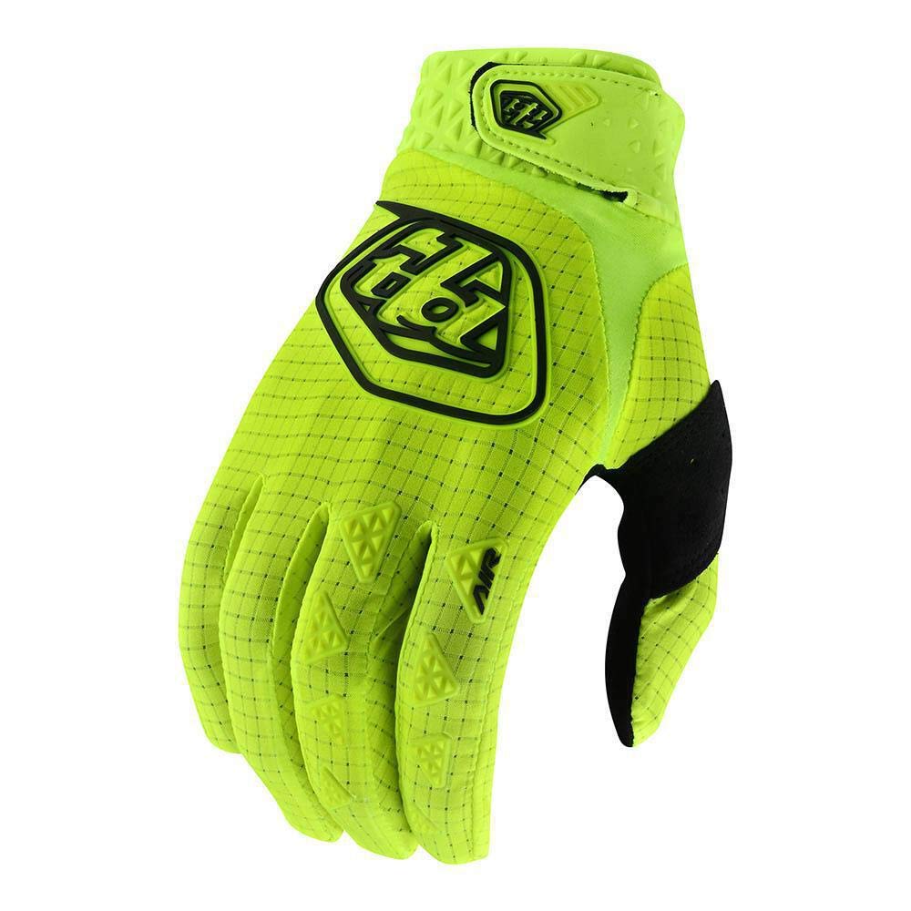 Troy Lee Designs Air Glove - Motocross Riding Gloves, Flo Yellow, Large, Silicone, Model 404785064