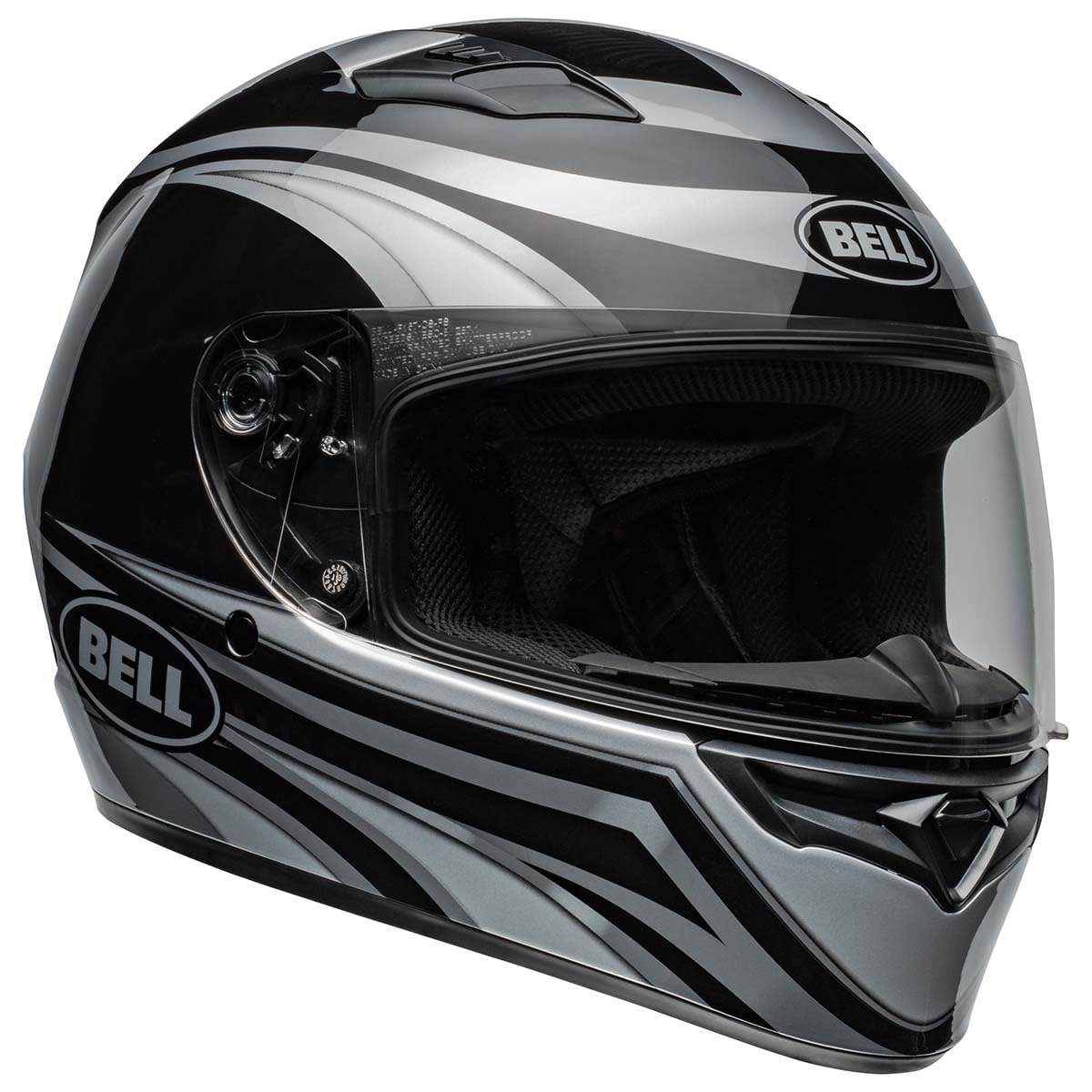 Bell Qualifier Full-Face Motorcycle Helmet (Gloss Conduit Silver/Black - Medium)