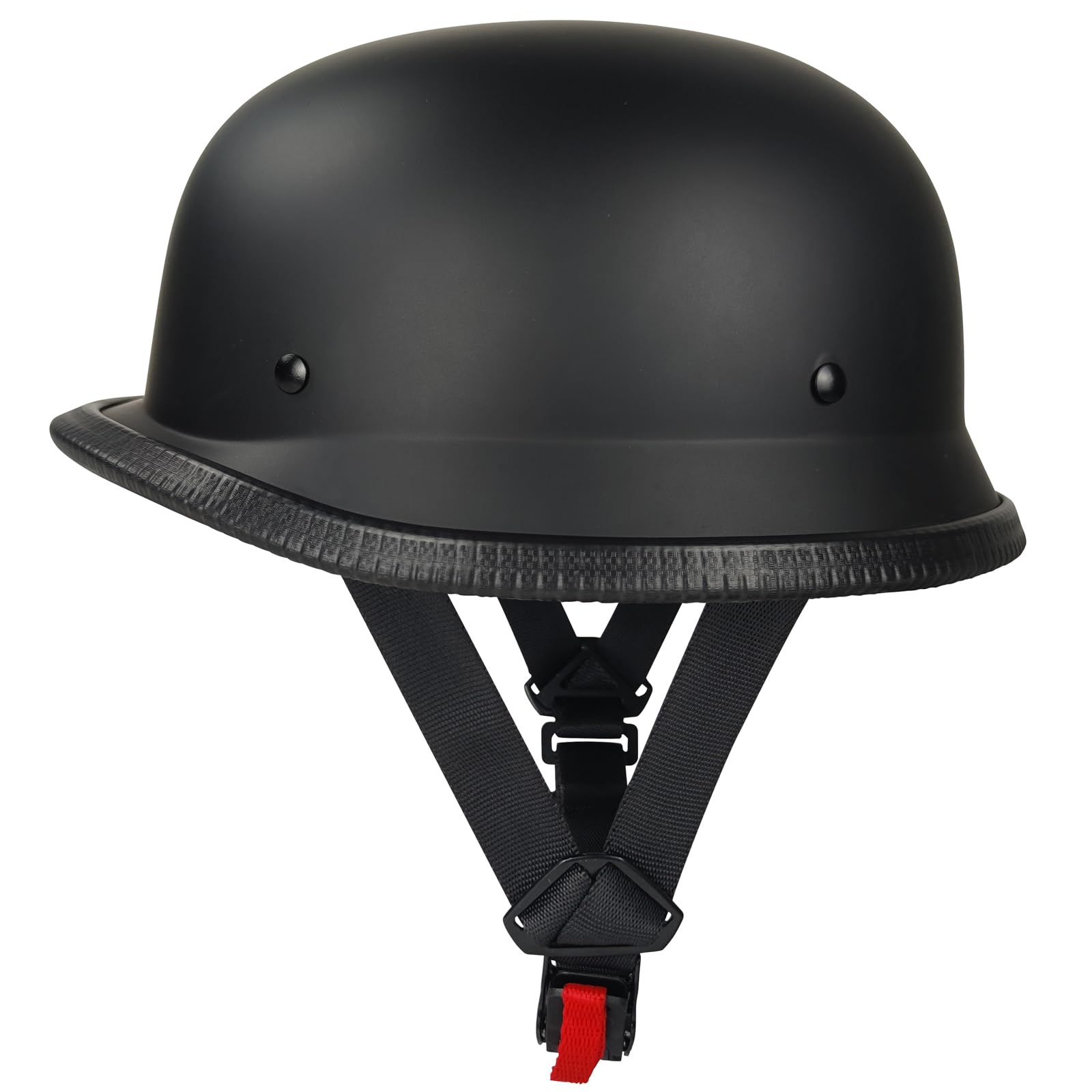 German Half Helmet,Adult Summer Handmade Personality Vintage Casco ,Motorcycle Helmet Scooter Cool Helmet for Men and Women (Bla
