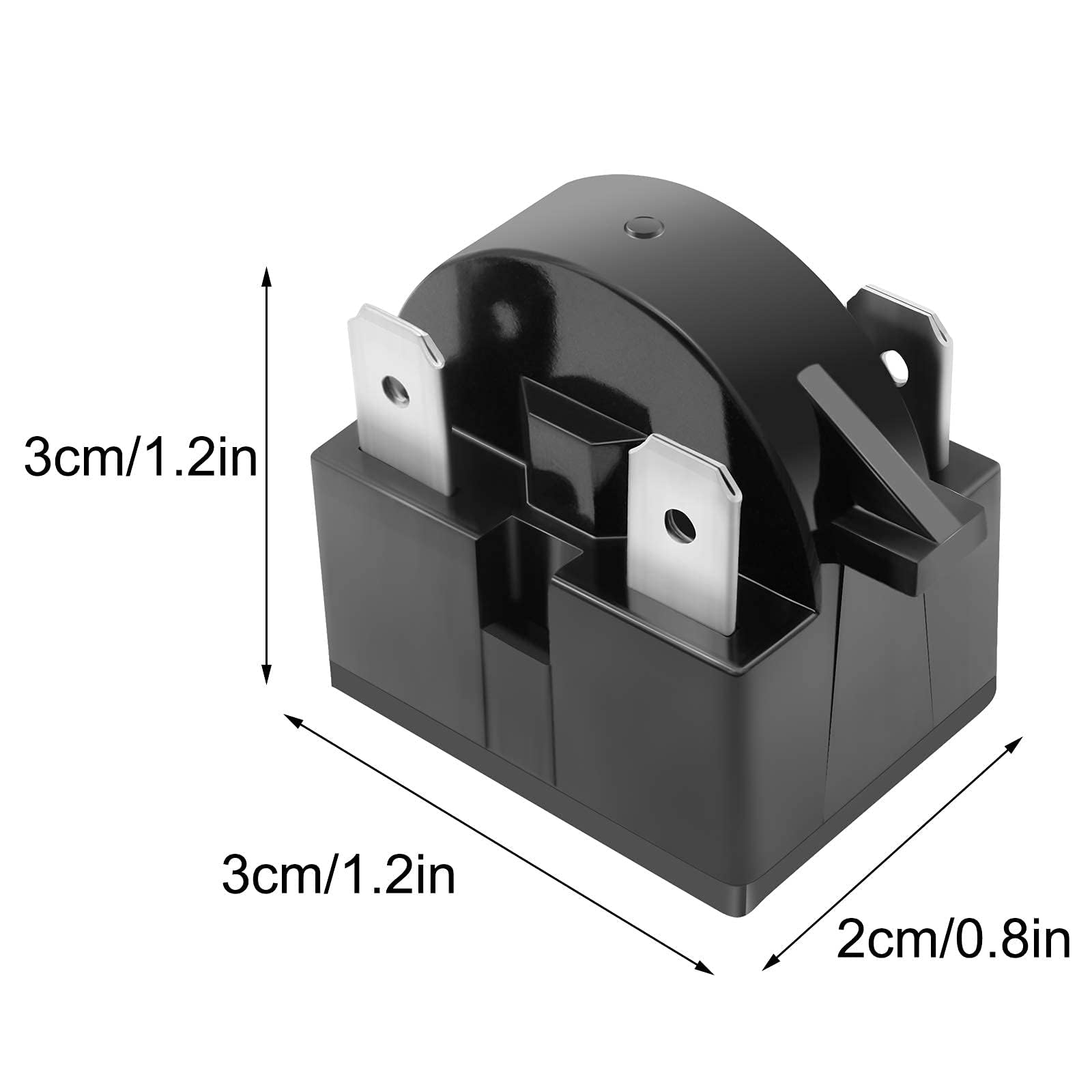 Secosautoparts Qp2-4R7 Qp2-4.7 3Pin Start Relay Refrigerator Starter Qp2-4.7G12 Compatible With Frgidaire Maytag Haier Igloo Vis