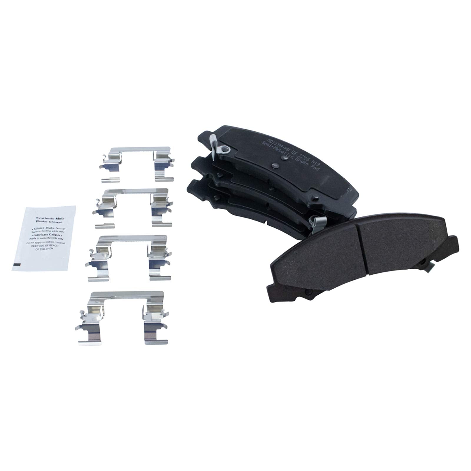 Trq Front Brake Pad & Rotor Kit Brake Pads Brake Rotor Semi-Metallic Compatible With 2006-2011 Buick Lucerne 2006-2013 Chevrolet