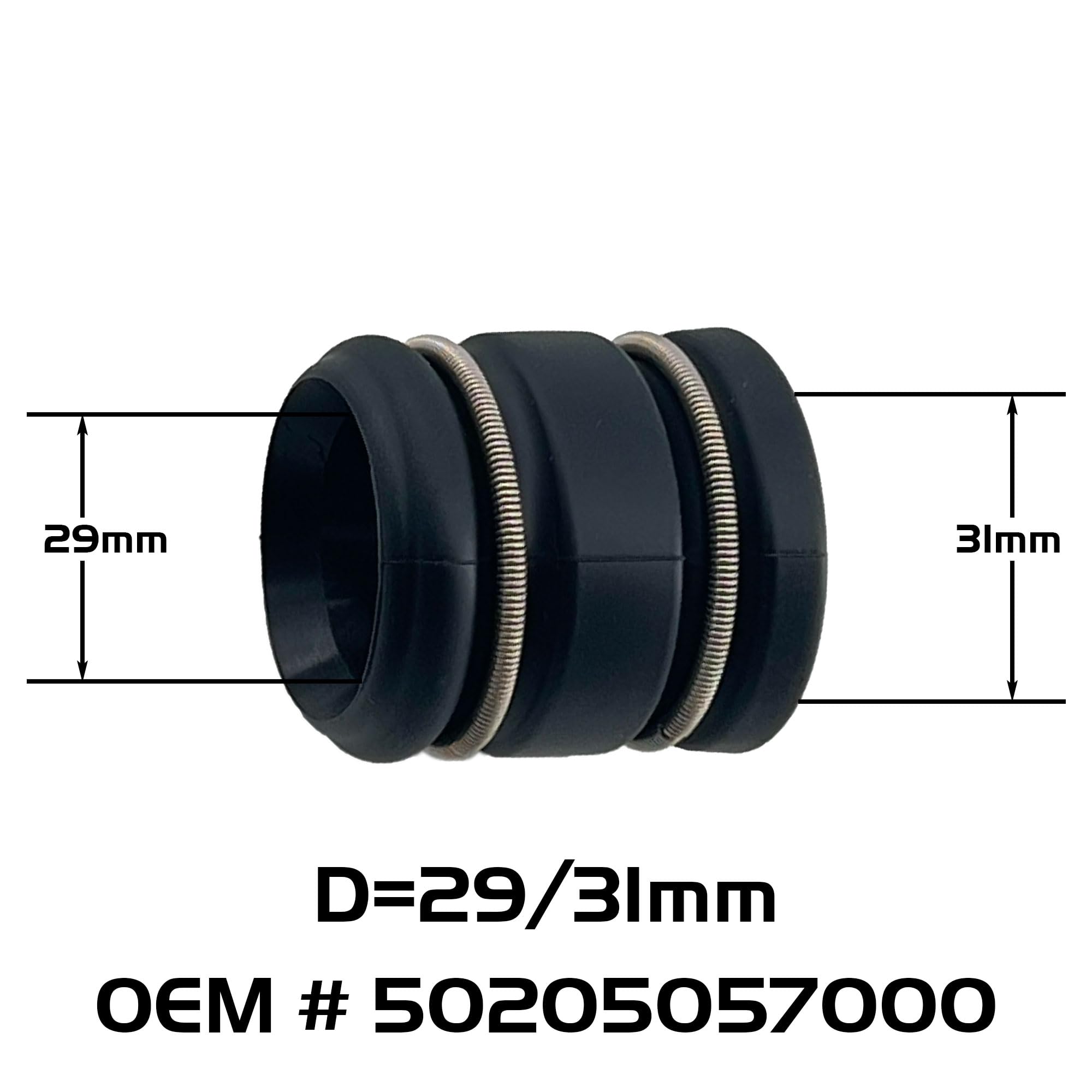 29/31mm Expansion Chamber to Silencer Coupler Seal and Spring Kit for 200 250 300 cc KTM Euro Type 2-Stroke Exhaust Seal Kit for