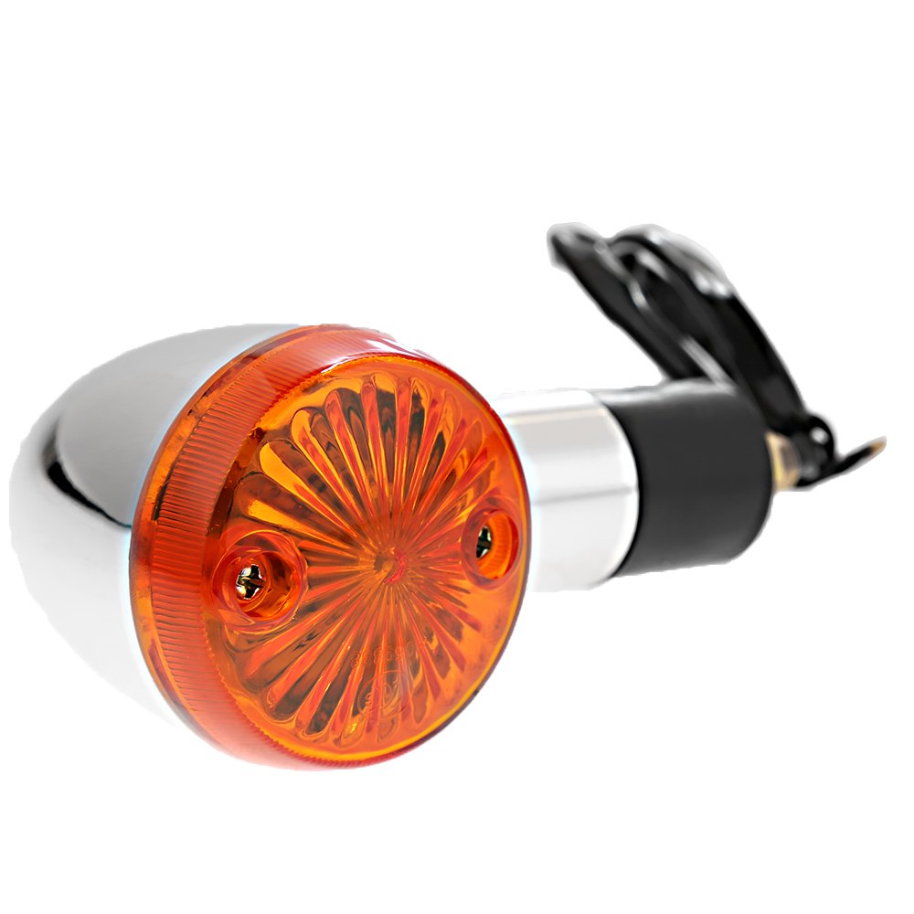 Motorcycle Turn Signal Indicator Amber Lights Amber Chrome Bullet Front Rear Compatible With Honda Fury Interstate Nighthawk Reb