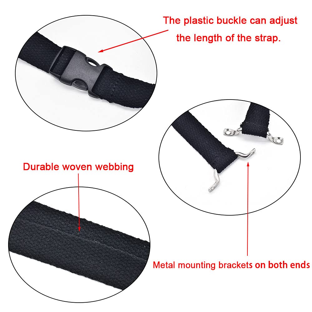 scottchen PRO RV TV Straps - 74" Anti-Tip Safety Tie Down, 2PCS, Black, Cotton & Steel, Model FCBD-02 for Camper Trailers