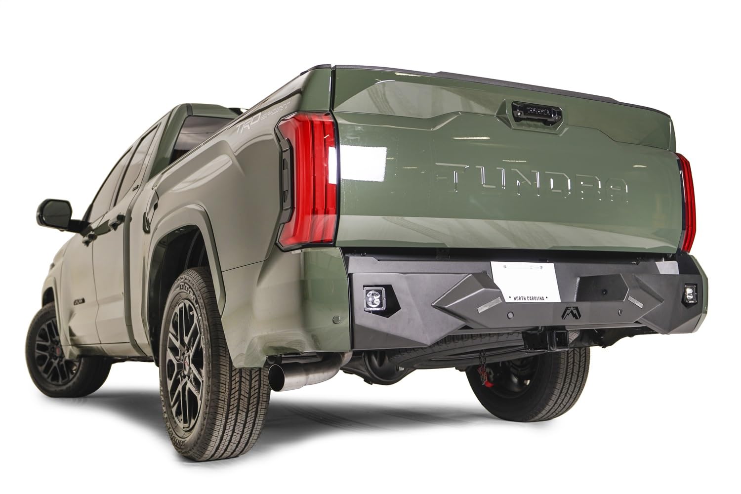 Fab Fours Tt22-E5451-1 Vengeance Rear Bumper Fits 22-23 Toyota Tundra - 2 Stage Black Powder Coated