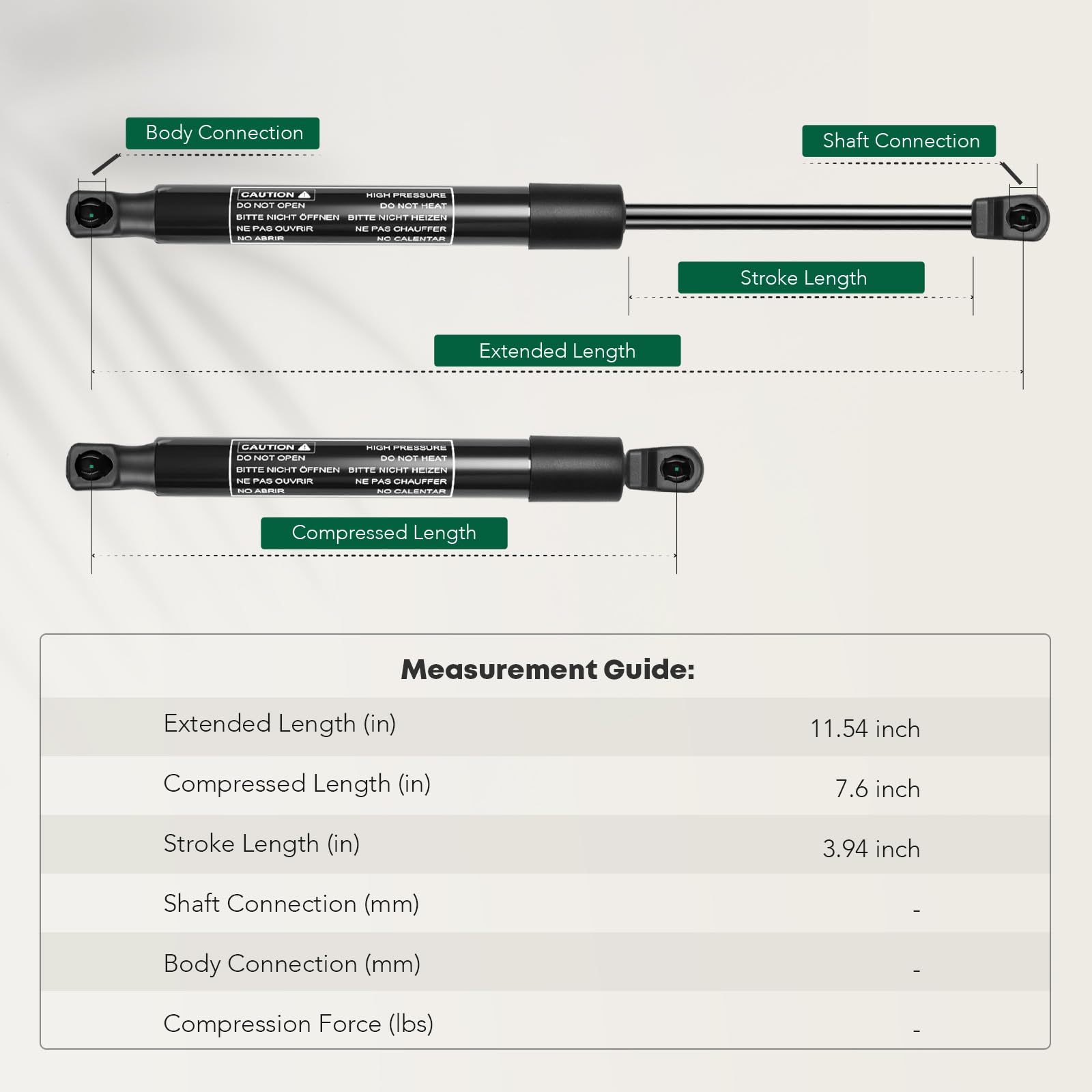 Set Of 2 Front Hood Lift Support Struts Gas Spring Shock For Land Rover Range Rover 2003-2012