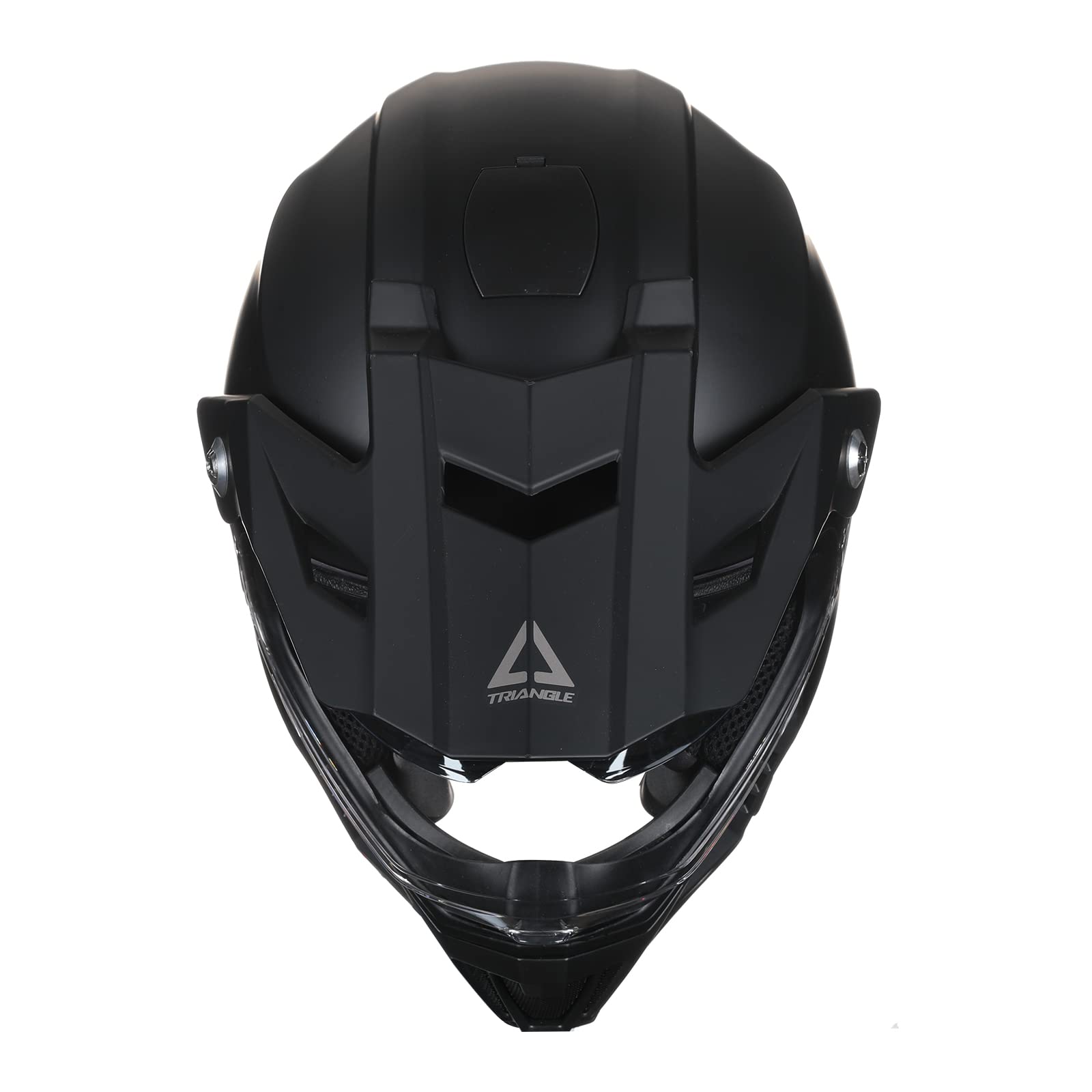 TRIANGLE Dual Sport Motorcycle Helmet, Full Face, Large, Matte Black, ABS, Model AH609, DOT Approved, with Internal Sunshield